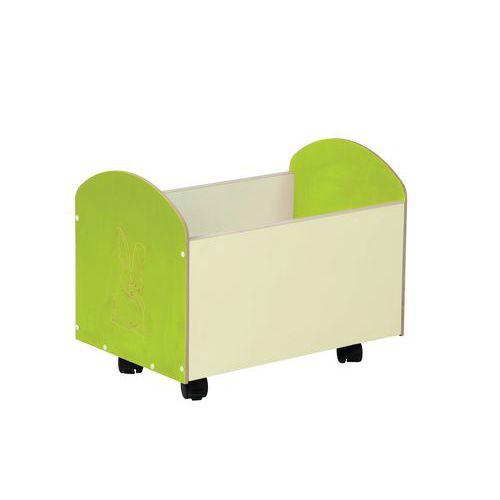 Illustration de : Bac à roulettes Zébulon décor lapin