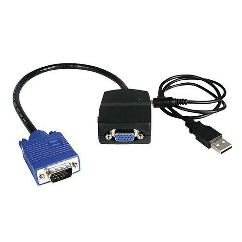 Illustration de : Câble répartiteur 1 VGA vers 2 VGA alimenté par USB StarTech