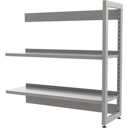 Illustration de : Rayonnage simple face Ellipse structure tube - Manutan Expert