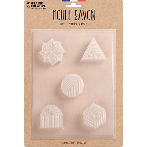 Illustration de : Moule thermoformé 5 formes pour cosmétiques solides - Graine créative