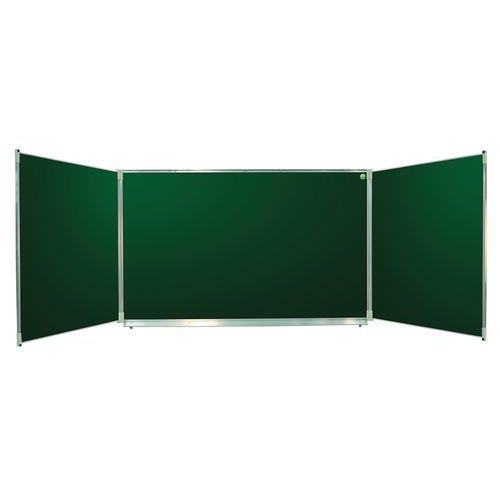 Illustration de : Tableau triptyque émaillé vert 100 x 400 cm ouvert - Vanerum