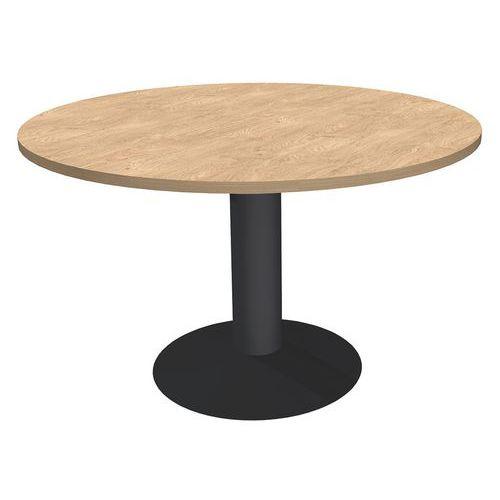 Illustration de : Table réunion ronde Lounge Ø 100 cm pied central Simmob