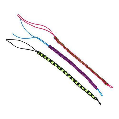 Illustration de : Set fils satin 10 couleurs Ø2mm rouleaux de 50m - Innspiro