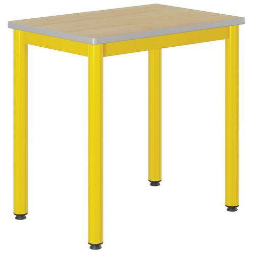 Illustration de : Table Carélie 70 x 50 cm fixe stratifié hêtre chants polyuréthane