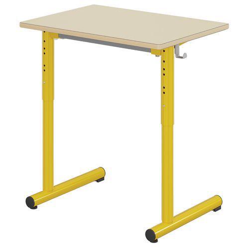 Illustration de : Table Tage réglable 70x50cm T3 à T6 strat. chants alaisés - Mobidecor