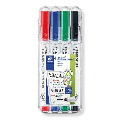 Illustration de : Etui rigide 4 marqueurs compact - Staedtler