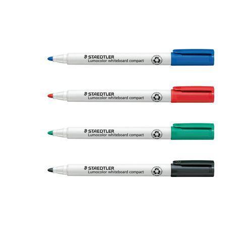 Illustration de : Marqueur effaçable à sec compact pointe ogive - Staedtler
