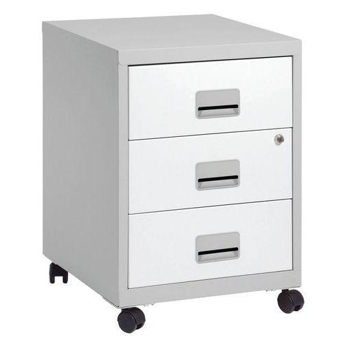 Illustration de : Caisson mobile métal 3 tiroirs Pierre Henry