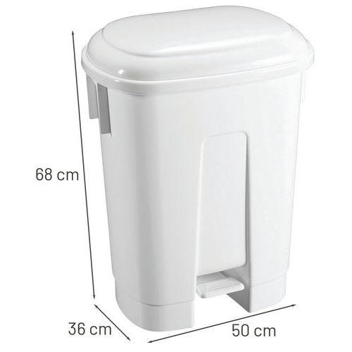 Illustration de : Poubelle à pédale avec séparateur DERBY - 2 x 30 L - TTS