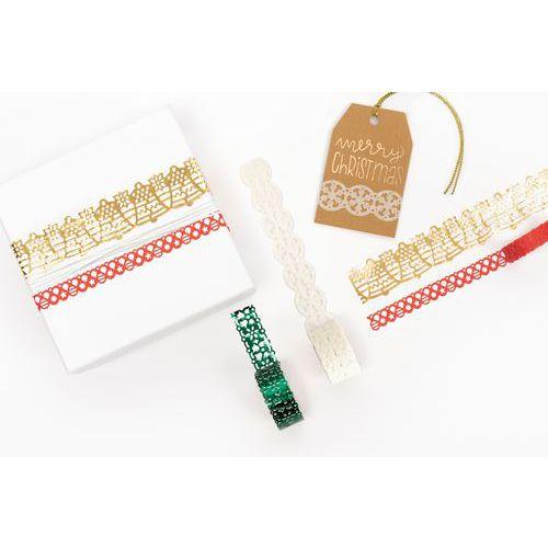 Illustration de : Lot 4 rouleaux bordure en papier adhésif 4 x 1 m - Folia