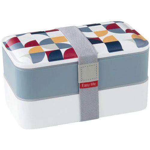 Illustration de : Boîte repas 2 compartiments Lunch Box Easylife