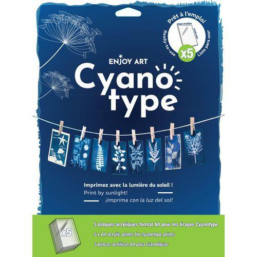 Illustration de : Pack de 5 plaques transparentes acrylique A4