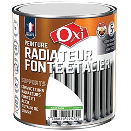 Illustration de : Peinture radiateur spécial fonte - Oxi