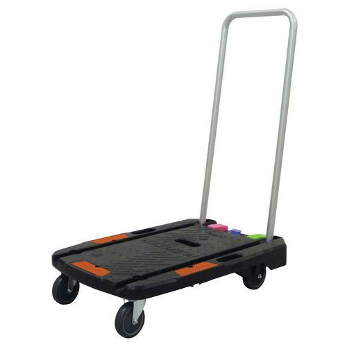 Illustration de : Chariot PVC poignée pliable roue silencieuse