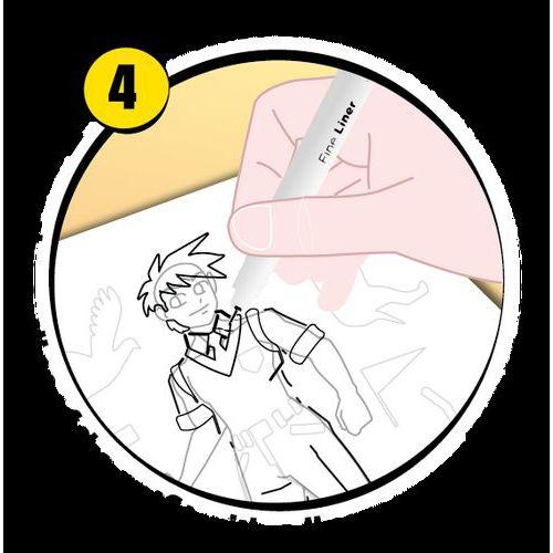 Illustration de : Trace-manga écolier 'Garçon' - Graph it