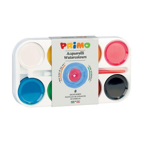 Illustration de : Bloc 8 godets gouache pastille - Primo