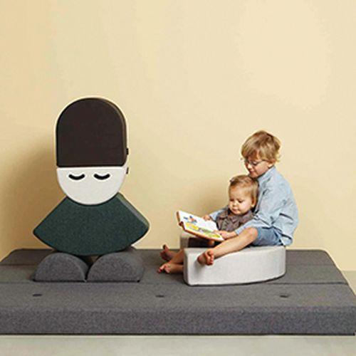 Illustration de : Ensemble poufs Monsieur Klip Klap complet-By KlipKlap