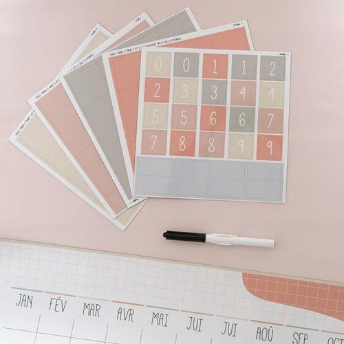 Illustration de : Calendrier mural magnétique, planning annuel - Ferflex
