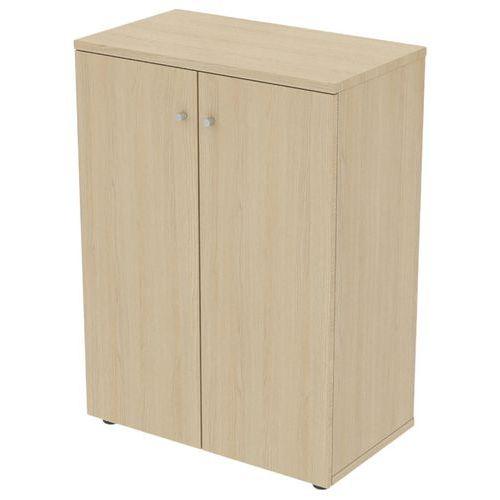 Illustration de : Armoire mi haute portes battantes largeur 80 cm