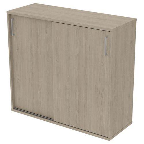 Illustration de : Armoire mi haute portes coulissantes largeur 120 cm