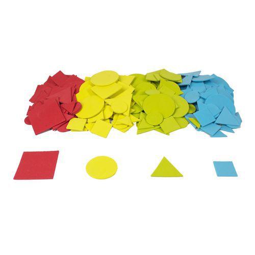 Illustration de : Sachet 200 formes géométriques en mousse - Loolipo