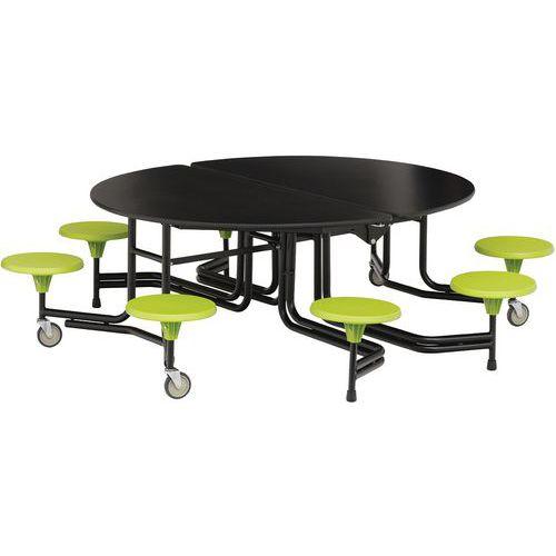 Illustration de : Table mobile ovale 8 assises - Sico