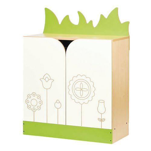 Illustration de : Meuble de rangement 2 portes - herbe