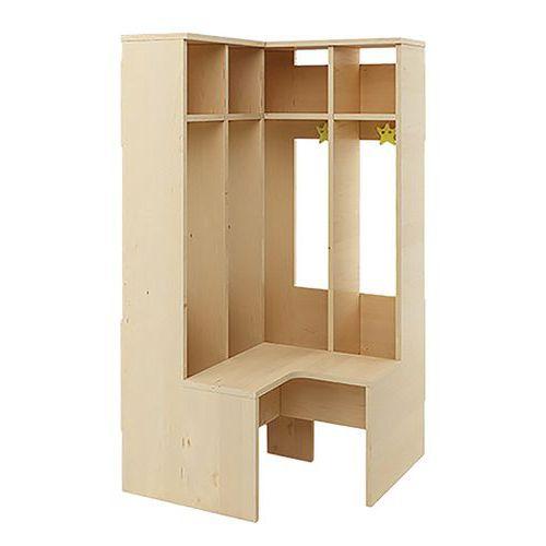 Illustration de : Banc vestiaire d'angle Vita