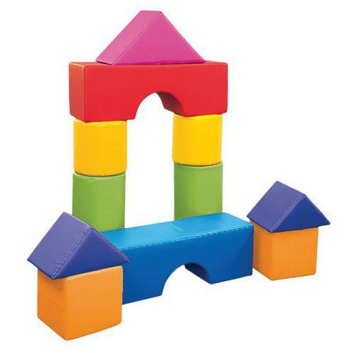 Illustration de : Donjon en mousse pour construction créative - 11 pièces