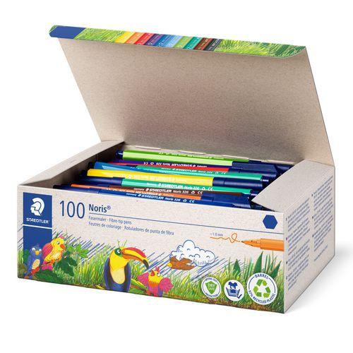 Illustration de : Recharge classpack 100 feutres assortis - Staedtler