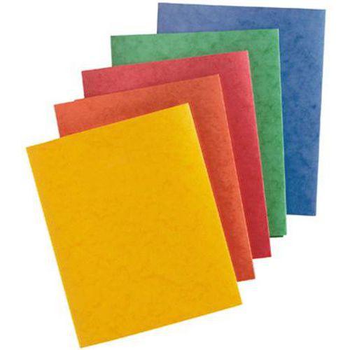 Illustration de : Protège-cahier carte lustrée forte 2 rabats 225g 17x22 - Exacompta