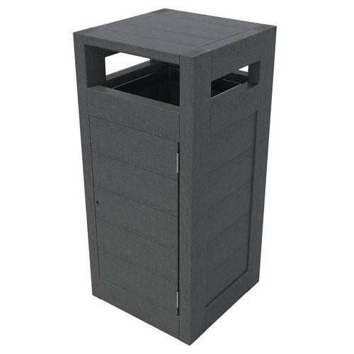 Poubelle Canopée 130 L protège pluie porte sac - gris thumbnail image 1