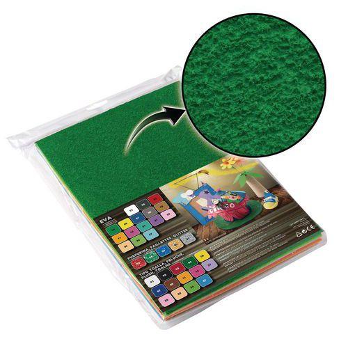 Illustration de : Lot 10 feuilles mousse peluche