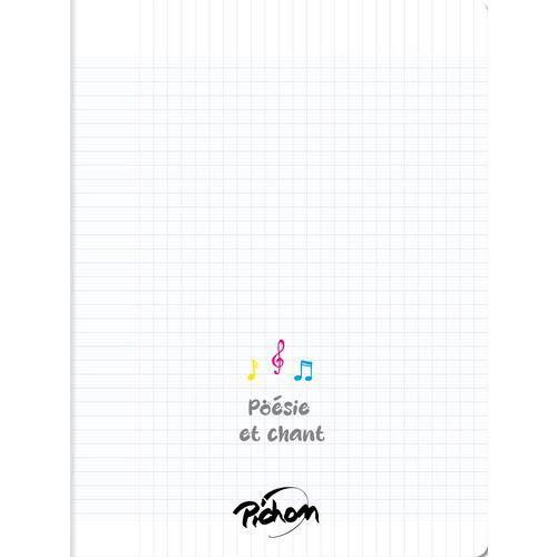 Illustration de : Cahier poésie PP 240x320 48 pages seyes + uni 70g/90g - Pichon