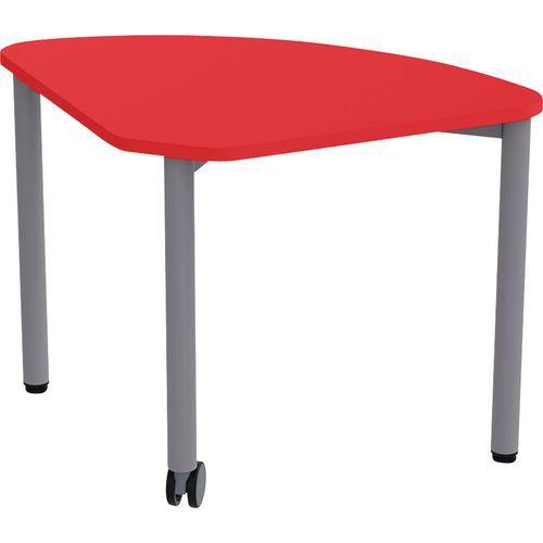 Illustration de : Table mobile Géométra 1/4 rond 60x60 cm - Manutan Expert