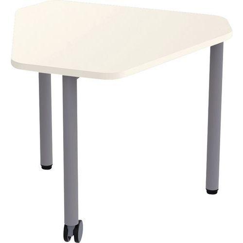 Illustration de : Table mobile Géométra trapèze 45° 65,5x61 cm - Manutan Expert