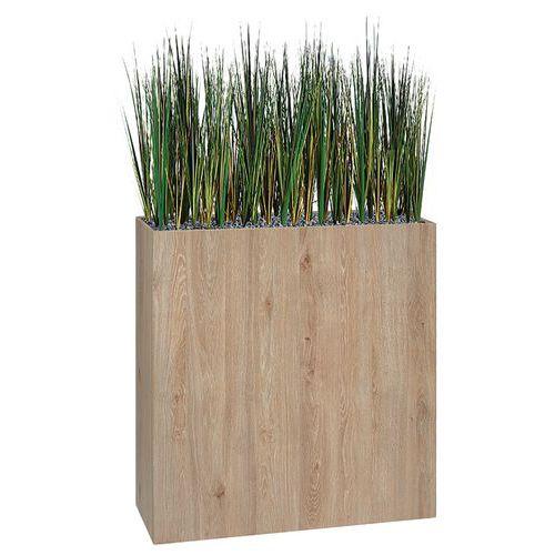 Illustration de : Jardinière bois BOSCO mobile Herbes