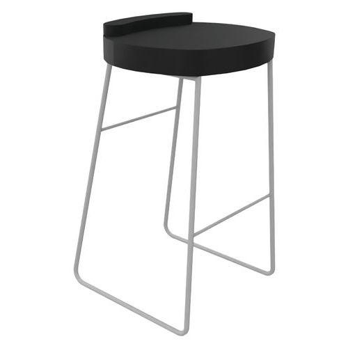 Tabouret POLO assise Anthacite pied Gris thumbnail image 1