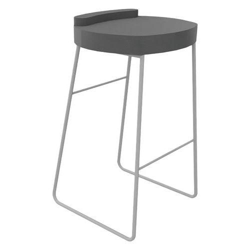 Tabouret POLO assise Gris souris pied Gris thumbnail image 1