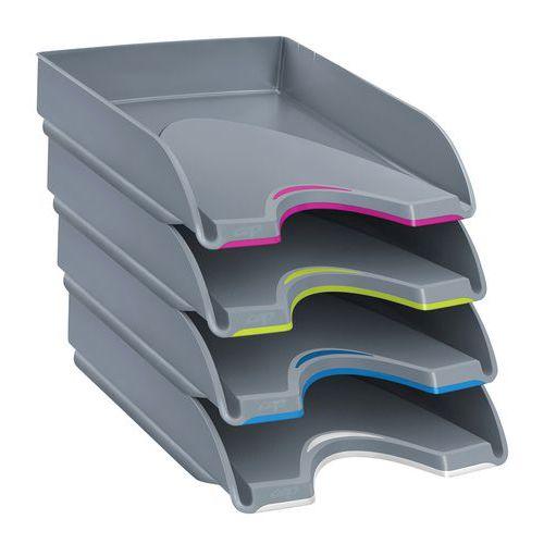 Illustration de : Corbeille à courrier Nuance Arty 200 - Pack 4 - CEP