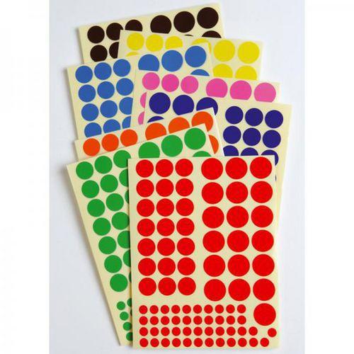 Illustration de : Gommettes rondes - Lot de 5 pochettes - Nathan