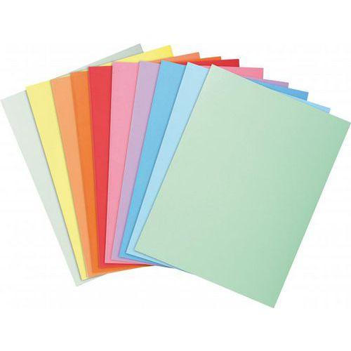 Illustration de : Paquet 100 chemises dossier 160g 24x32cm coloris assortis - Exacompta