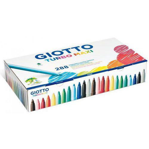 Illustration de : Boite 288 feutres pointe extra large turbo maxi - Giotto