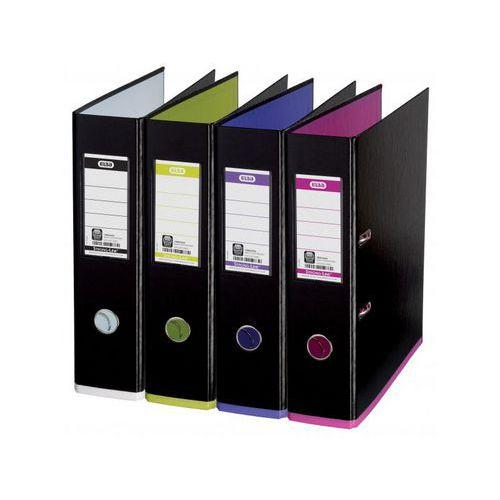 Illustration de : Classeur levierPP A4XL dos 8 cm 2 anneaux noir My Colour - Oxford