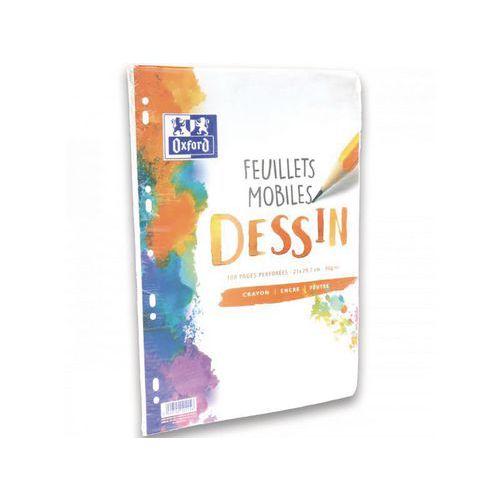 Illustration de : 50 feuilles simples dessin A4 90g uni blanc sous film - Oxford