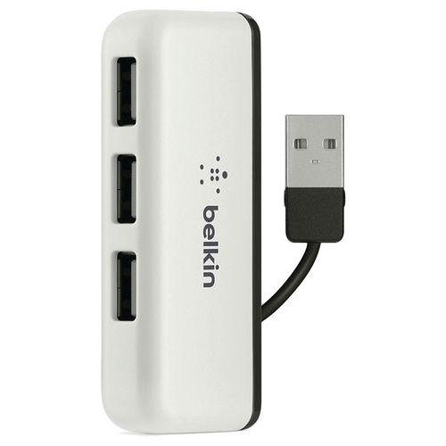 Illustration de : Hub de Voyage 4 Ports USB 2.0 blanc - Belkin
