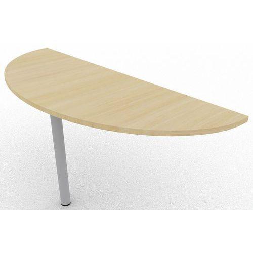 Table 1/2 lune 165x60 cm chêne clair/gris alu thumbnail image 1