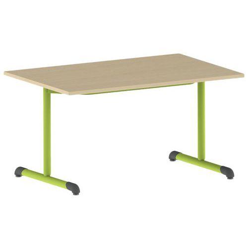 Illustration de : Table Bandana 120 x 80 cm fixe dégagement latéral stratifié Mobidecor