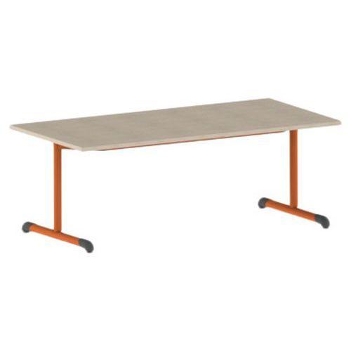 Illustration de : Table Bandana 160 x 80 cm fixe dégagement latéral stratifié Mobidecor