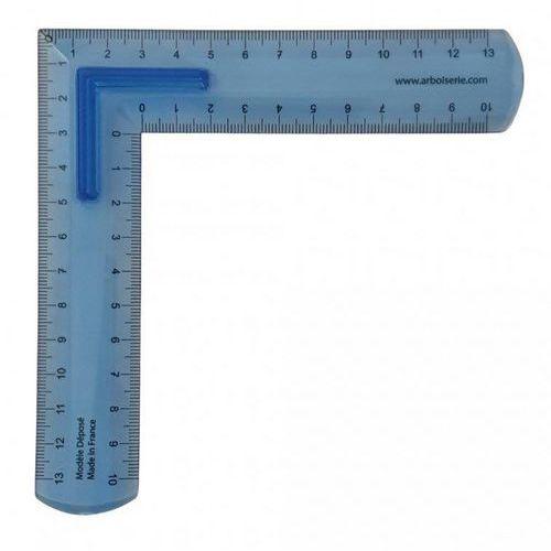 Illustration de : Equerre injectée graduée bleue Eker - L'arboiserie